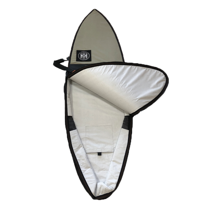 Housse de surf voyage travel boardbag single pour une planche de surf type Fish ou Hybride (Mid Length)